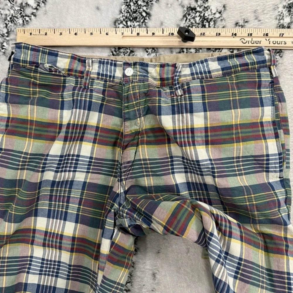 Polo Ralph‎ Lauren Madras Plaid Reversible Shorts Mens Size 34 Preppy Cotton